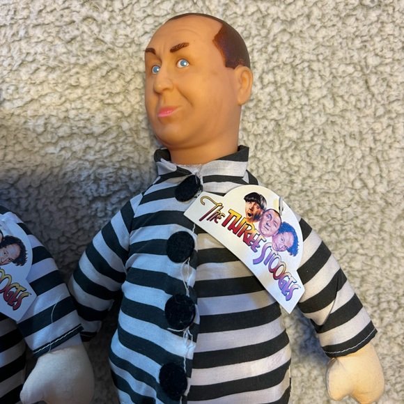 THE THREE STOOGES LARRY DOLL IN PRISON  ONE-STOP TOYS (W/TAG).  1990's - Picture 8 of 8